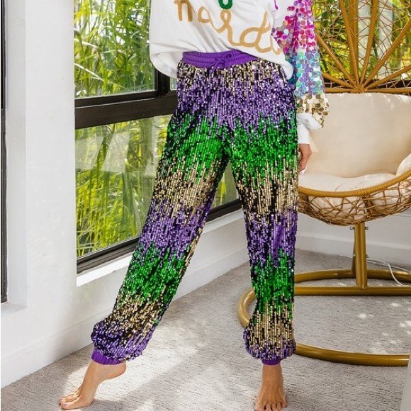 Sequined joggers - Picture 1 of 4